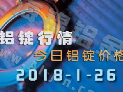 鋁錠行情2018：1月26日鋁錠價(jià)格,各地今日鋁價(jià)